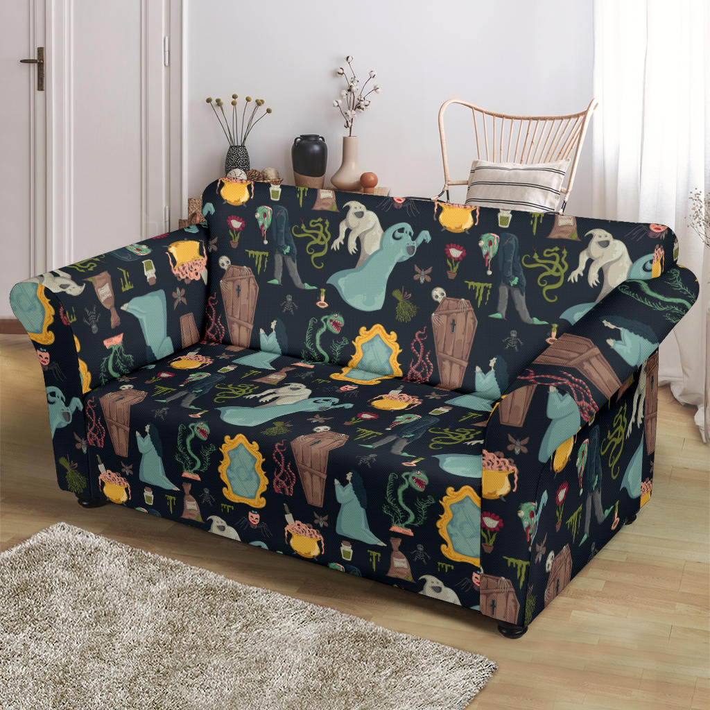 Creepy Print Design LKS303 Loveseat Couch Slipcover