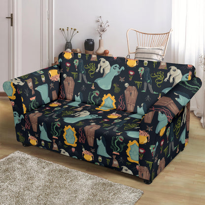 Creepy Print Design LKS303 Loveseat Couch Slipcover