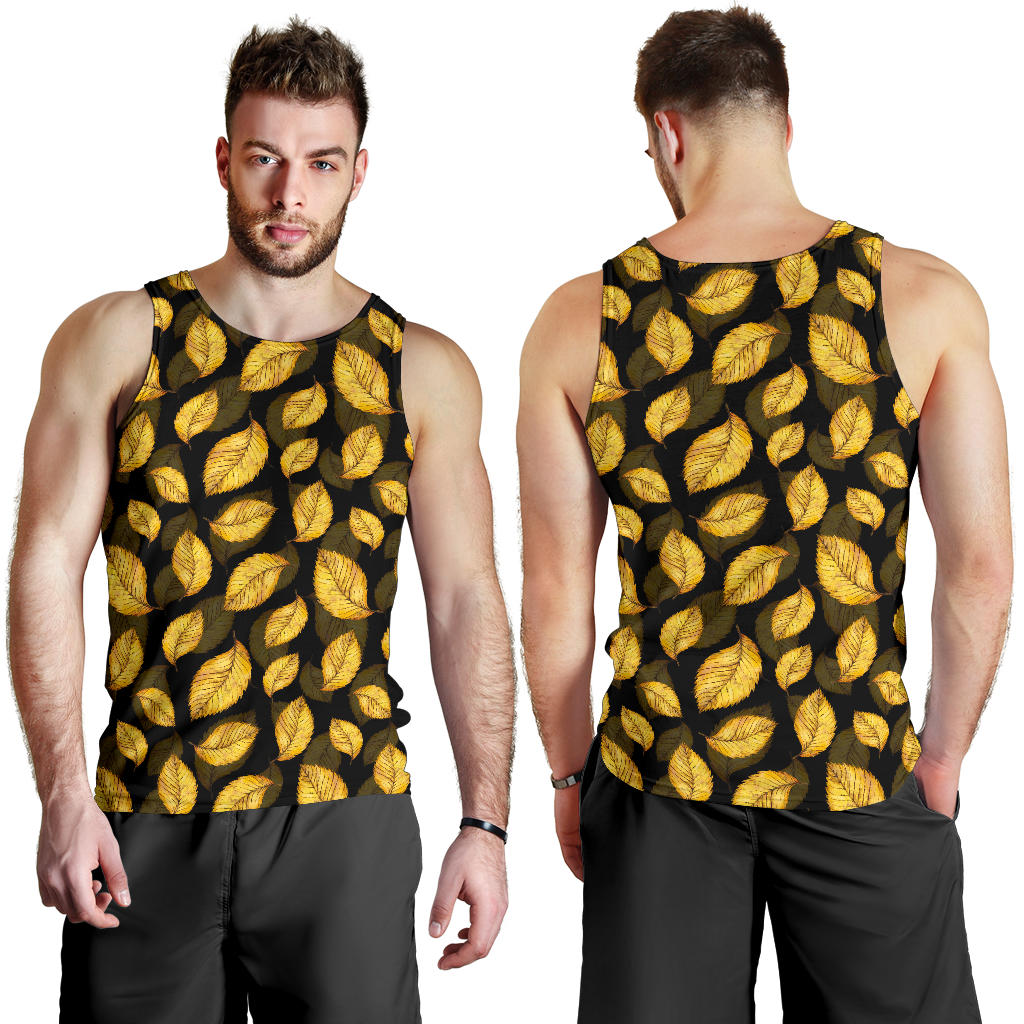 Elm Leave Summer Print Pattern Men Tank Top