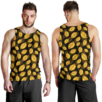 Elm Leave Summer Print Pattern Men Tank Top