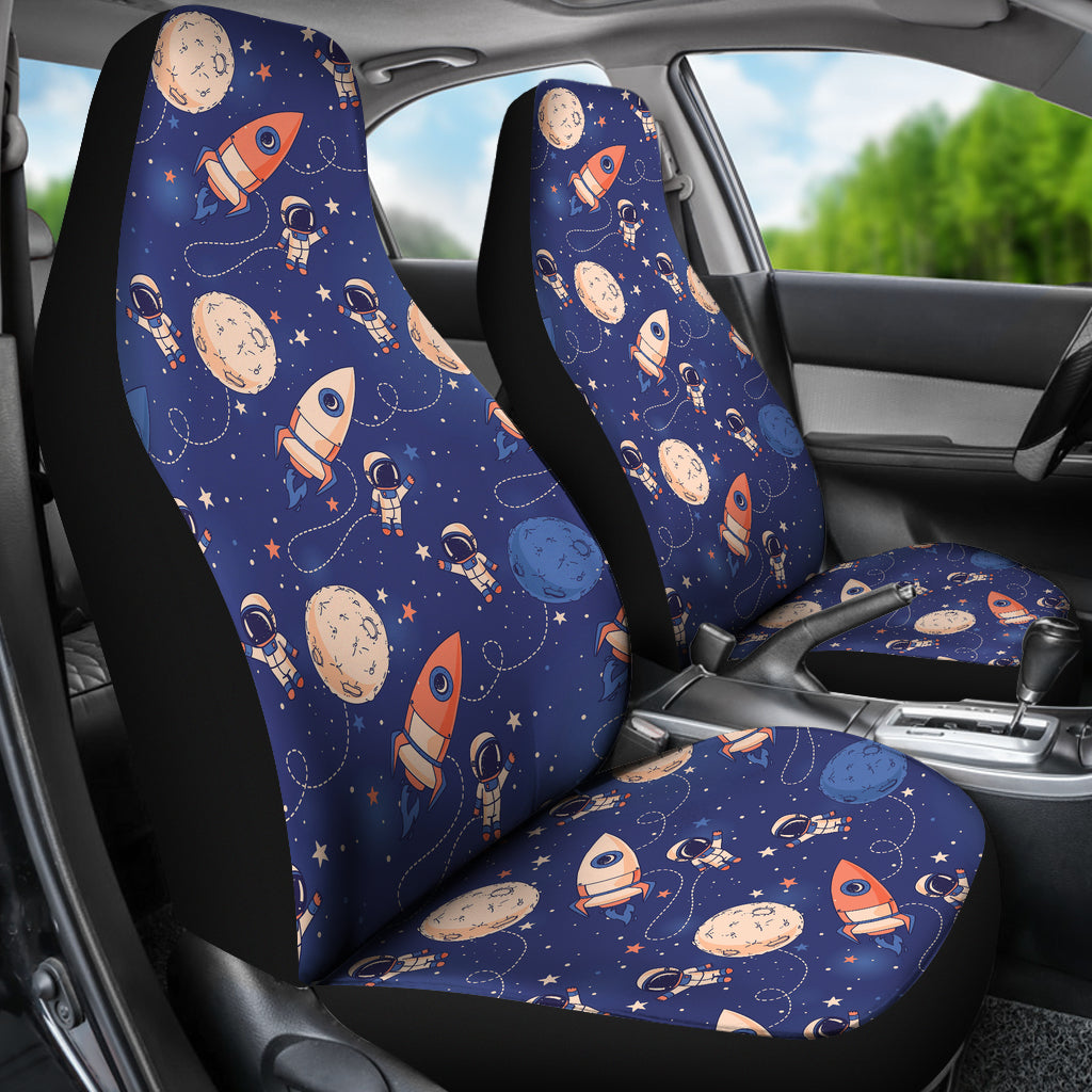 Space Astronaut Rocket Print Design LKS304 Car Seat Covers