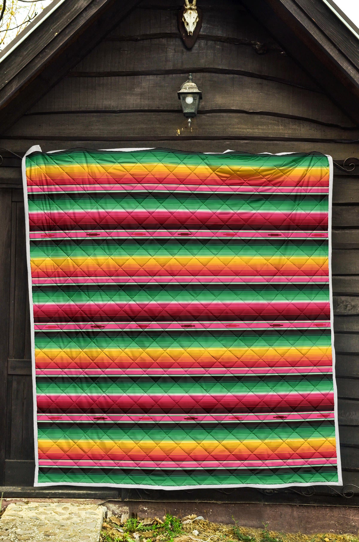 Mexican Blanket Classic Print Pattern Quilt Bedspread
