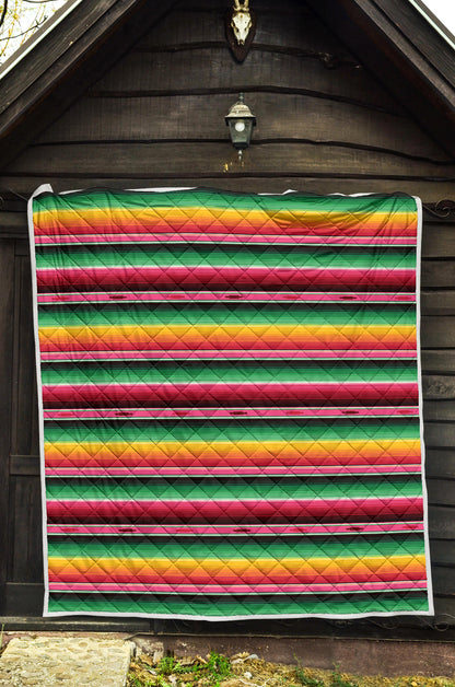 Mexican Blanket Classic Print Pattern Quilt Bedspread