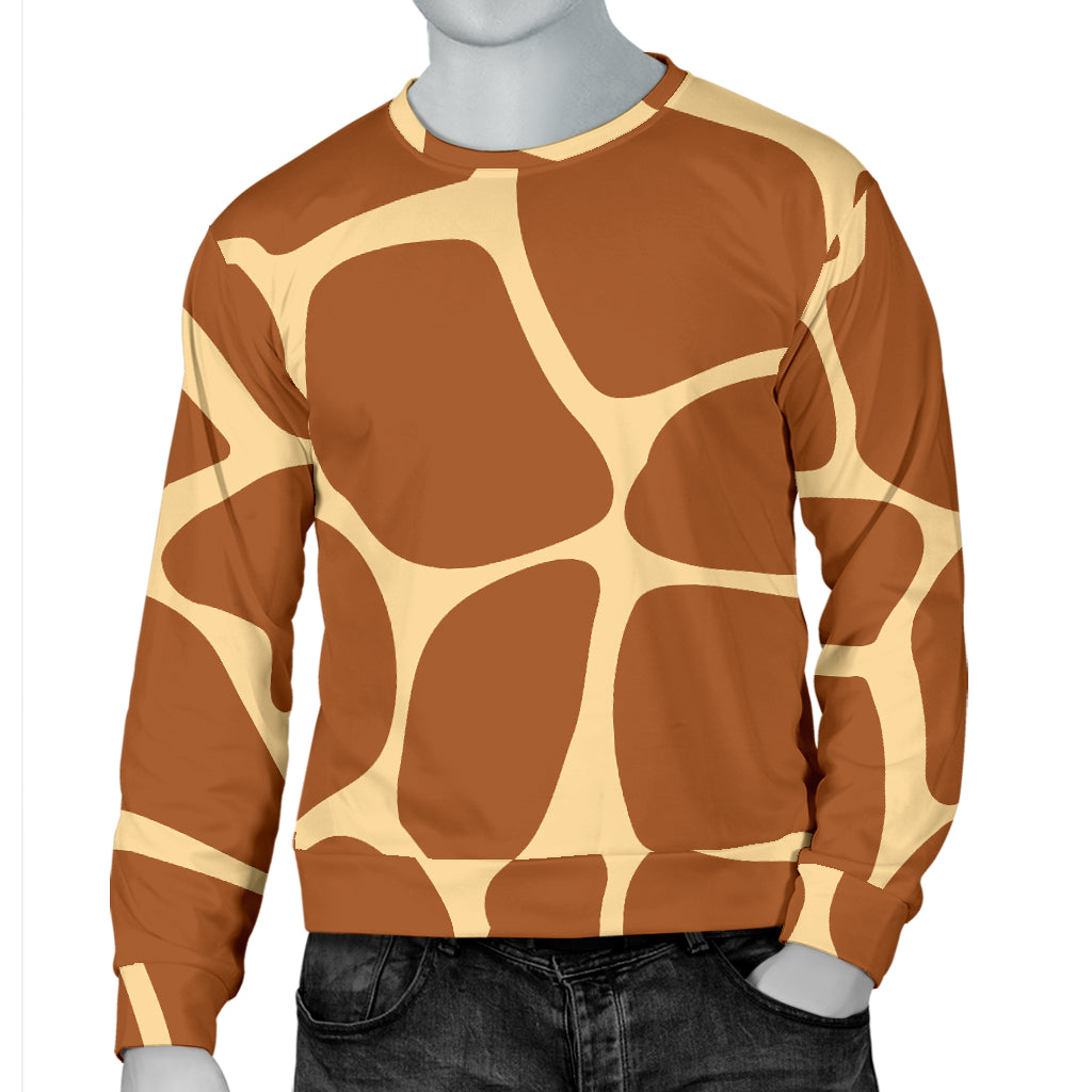 Giraffe Texture Print Men Long Sleeve Sweatshirt