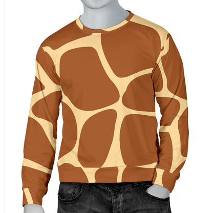 Giraffe Texture Print Men Long Sleeve Sweatshirt