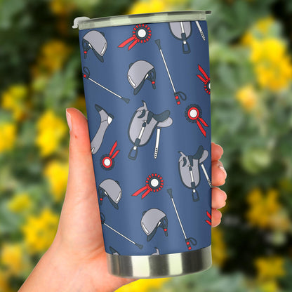 Equestrian Equipment Background Tumbler