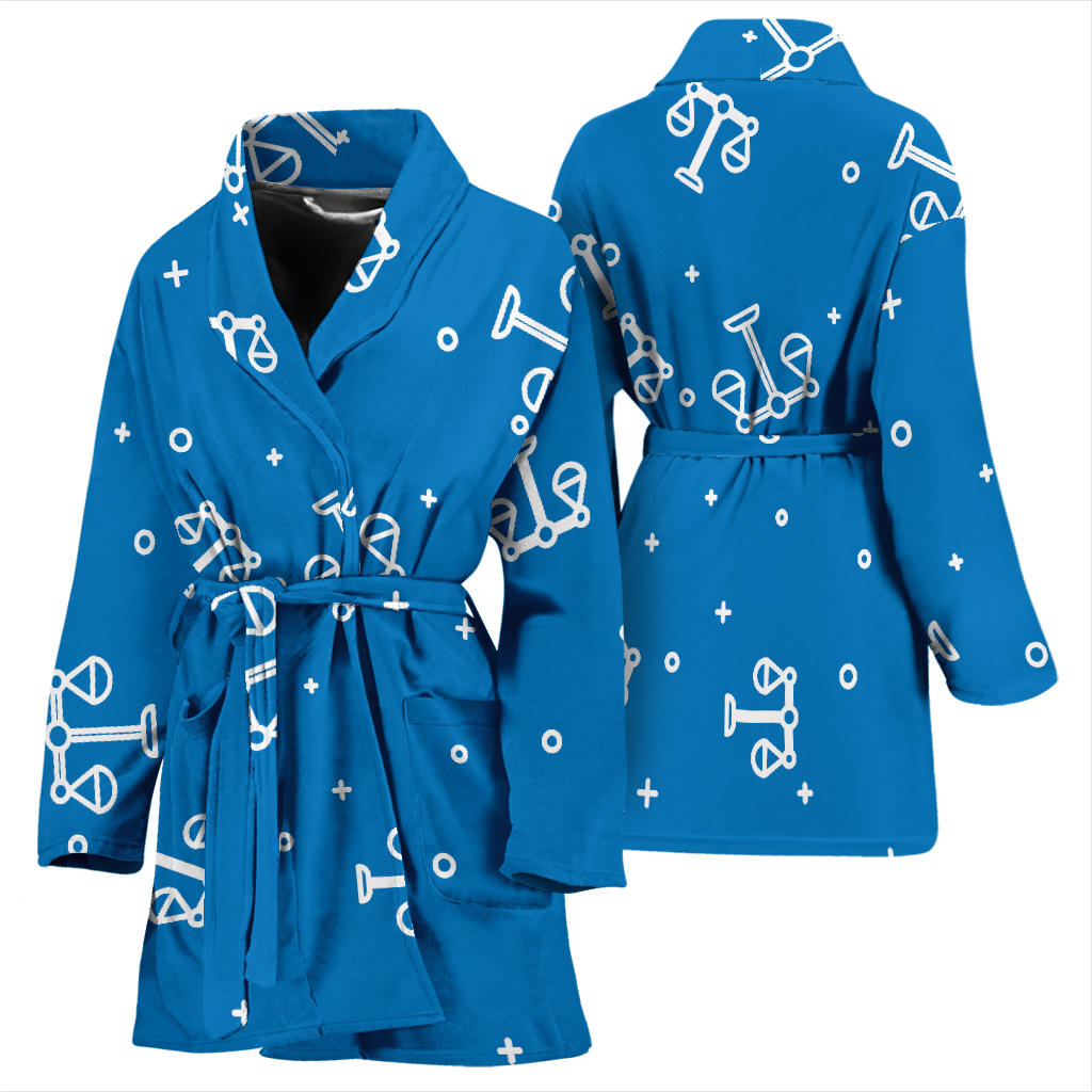Libra Pattern Print Design 05 Women Bathrobe