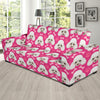 Poodle Pattern Print Design A04 Sofa Slipcover