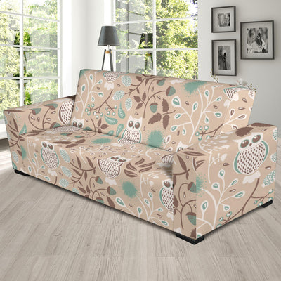 Owl Pattern Print Design A02 Sofa Slipcover