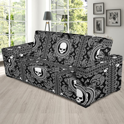 Bandana Skull Print Design LKS303 Sofa Slipcover