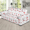 Bull Terriers Pattern Print Design 08 Sofa Slipcover