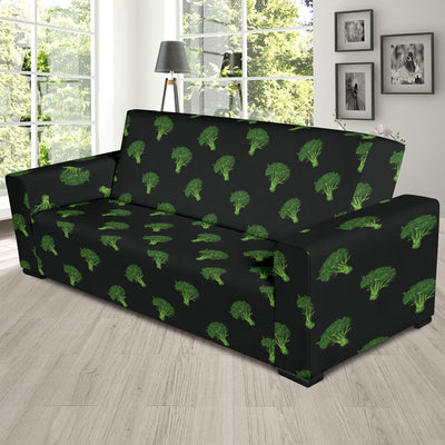 Broccoli Pattern Print Design 04 Sofa Slipcover