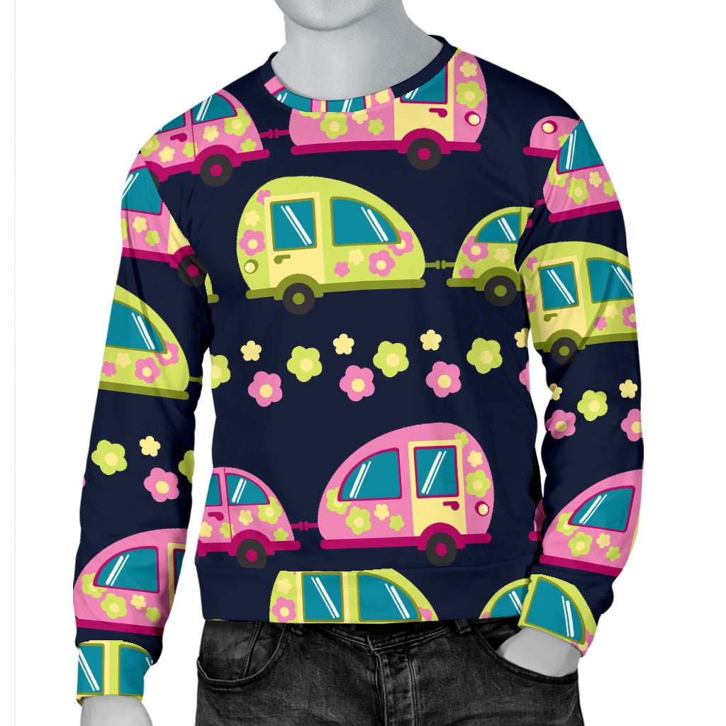 Camper Cute Camping Design No 3 Print Men Long Sleeve Sweatshirt