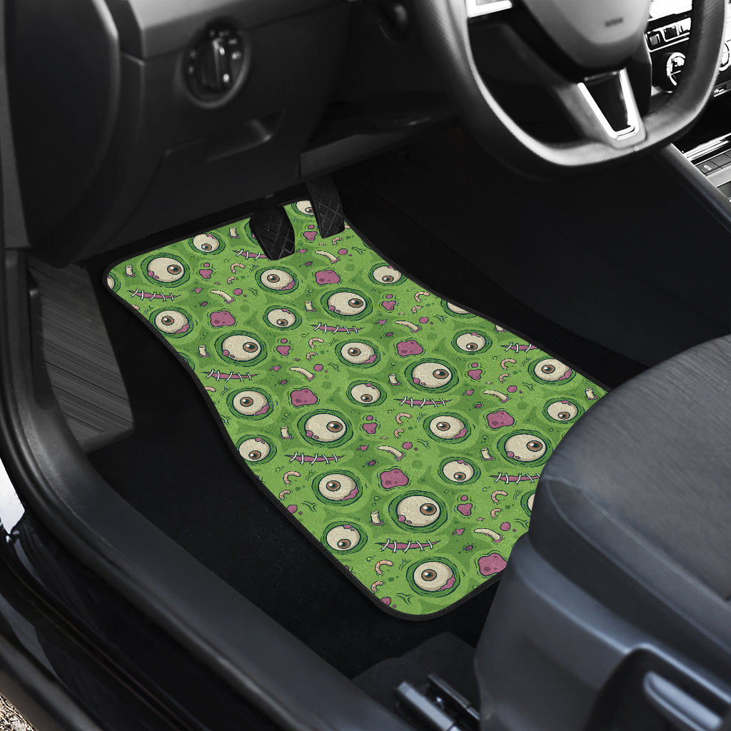 Zombie Eyes Design Pattern Print Car Floor Mats Front Back