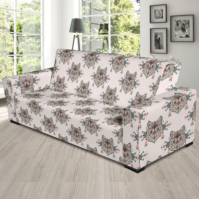 Aztec Wolf Pattern Print Design 01 Sofa Slipcover