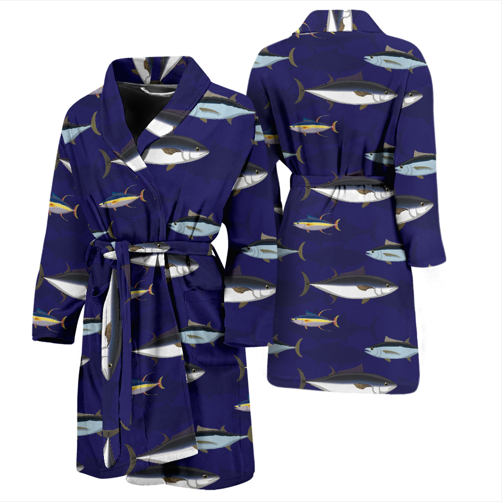 Tuna Fish Print Design LKS304 Men Bathrobe