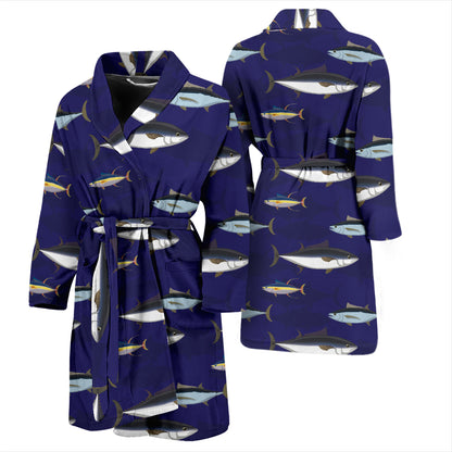 Tuna Fish Print Design LKS304 Men Bathrobe