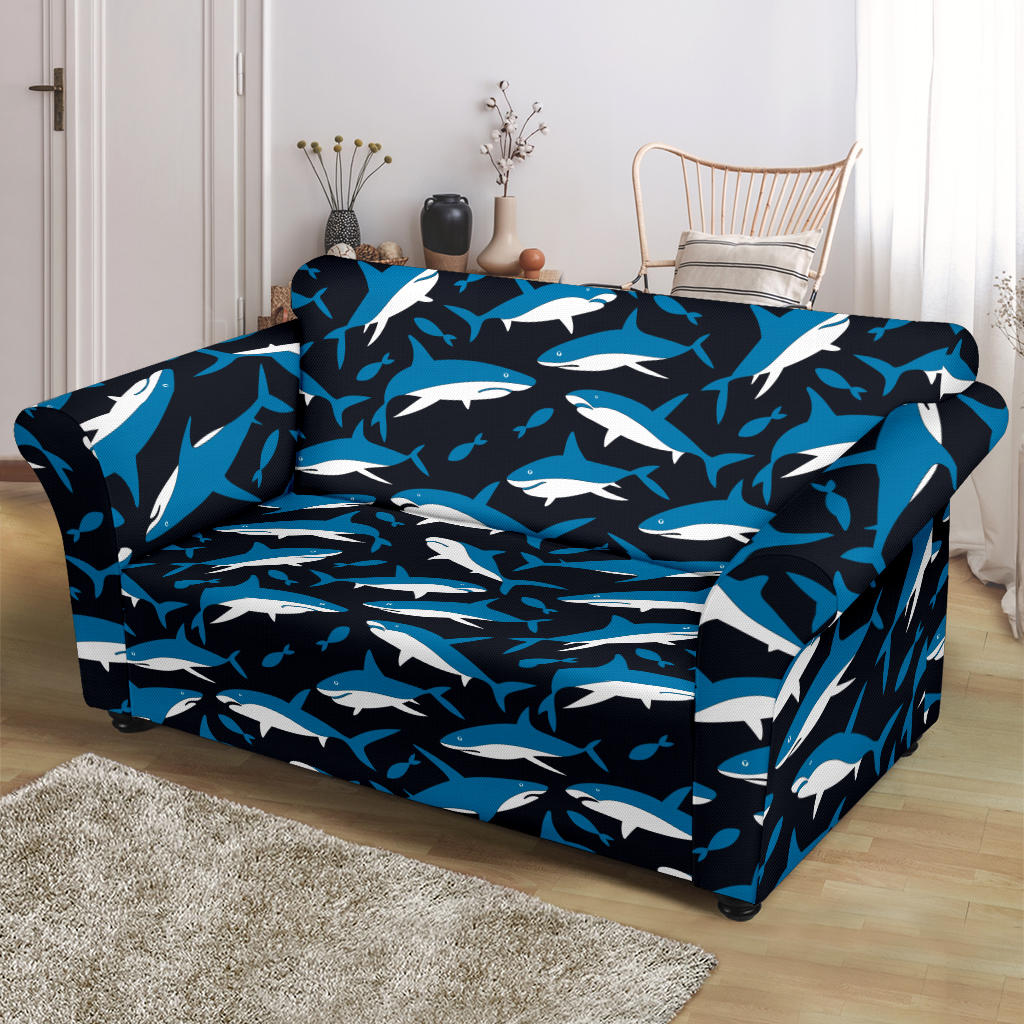 Shark Print Design LKS303 Loveseat Couch Slipcover