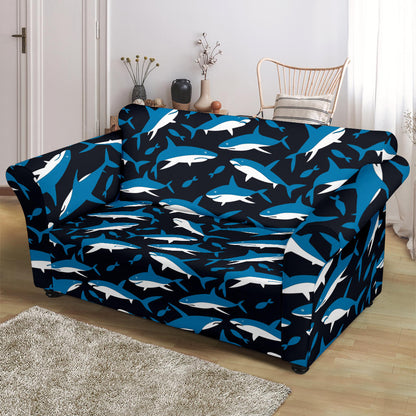 Shark Print Design LKS303 Loveseat Couch Slipcover