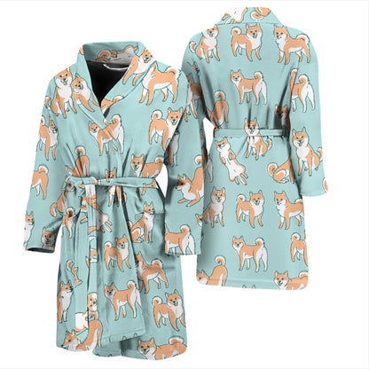 Shiba Inu Print Design LKS304 Men Bathrobe