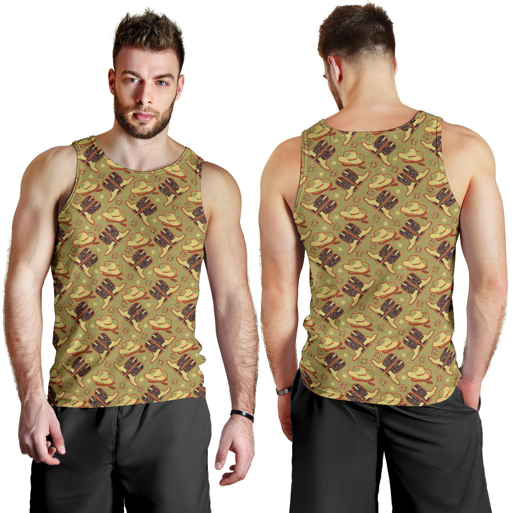 Western Cowboy Themed Men Tank Top