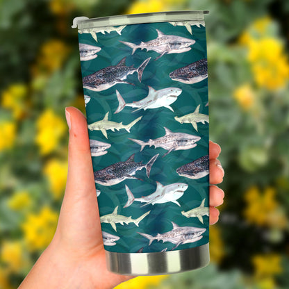 Shark Style Print Tumbler