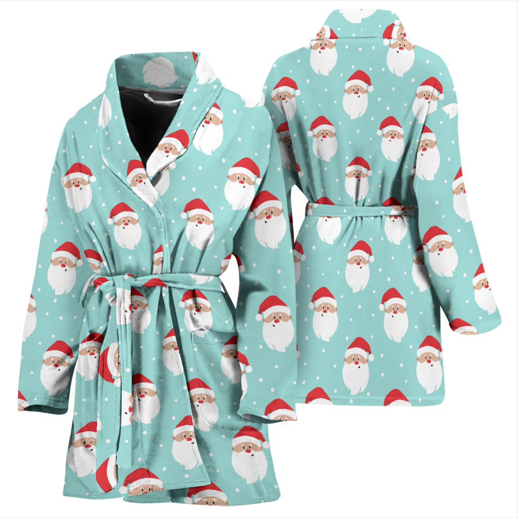 Santa Print Design LKS308 Women Bathrobe
