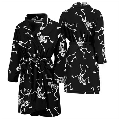 Skeleton Print Design LKS305 Men Bathrobe