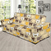 Bear PatchworkPattern Print Design 01 Sofa Slipcover