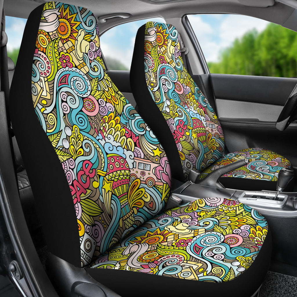 Hippie Print Design LKS301 Car Seat Covers