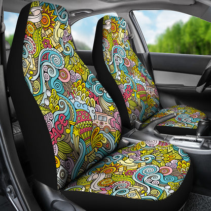 Hippie Print Design LKS301 Car Seat Covers