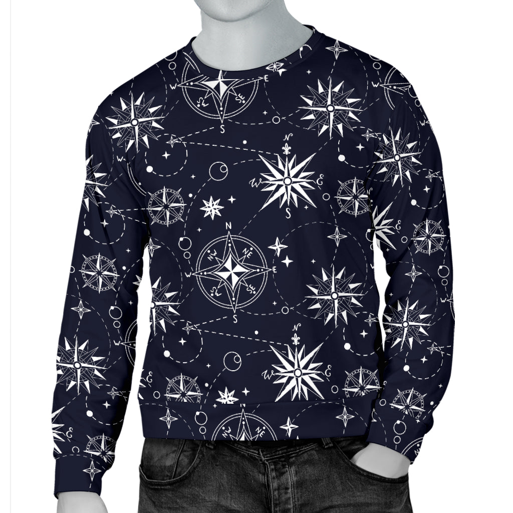 Nautical Sky Design Themed Print Men Long Sleeve Sweatshirt