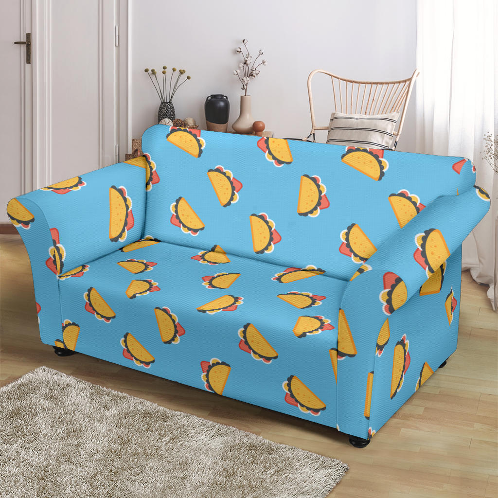 Taco Print Design LKS301 Loveseat Couch Slipcover