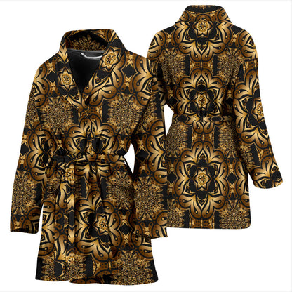 Celtic Pattern Print Design 07 Women Bathrobe