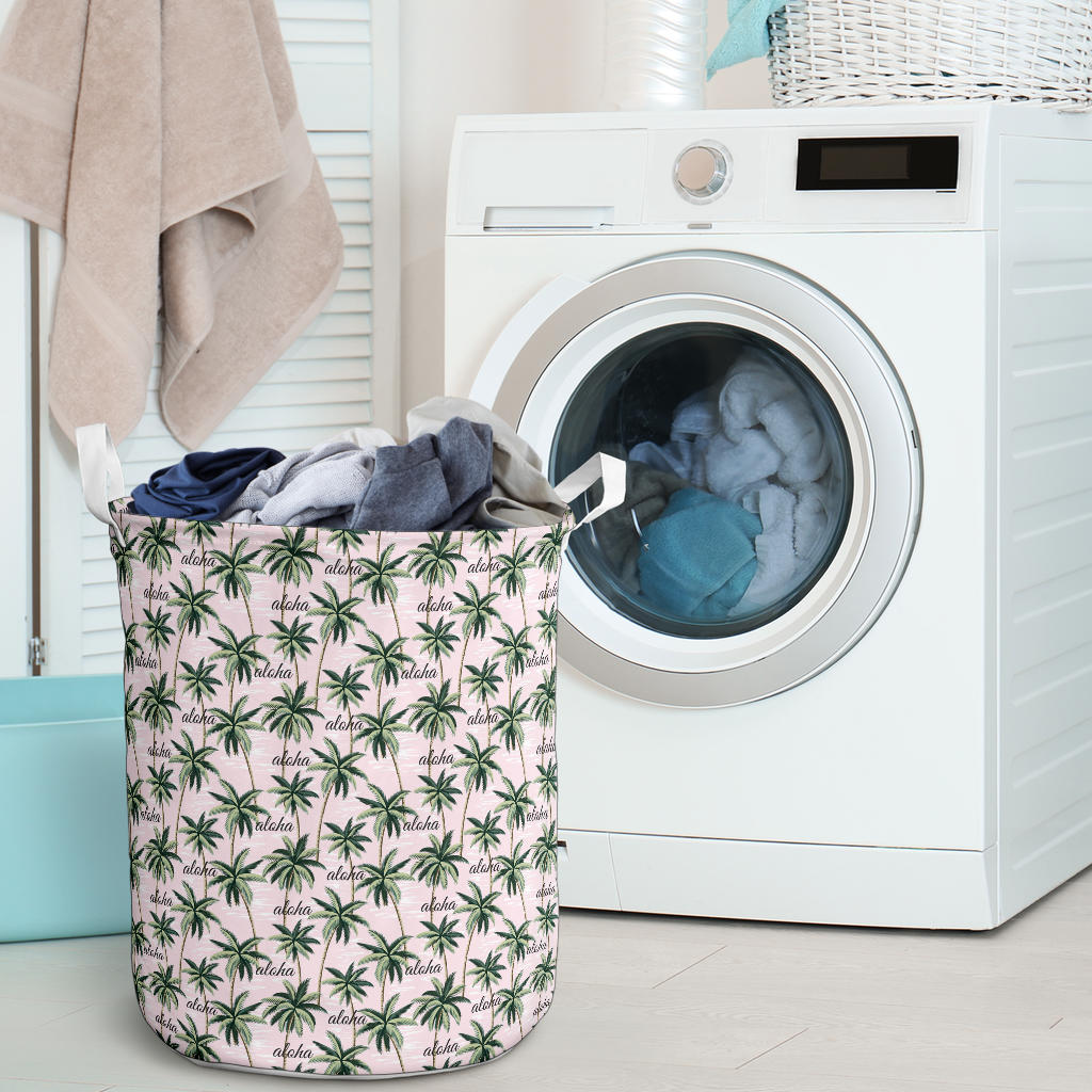 Aloha Beach Pattern Design Themed Print Laundry Basket