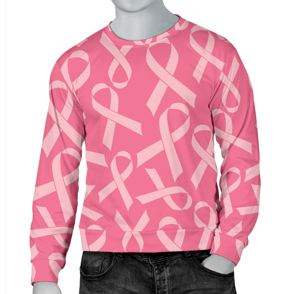 Breast Cancer Awareness Themed Men Long Sleeve Sweatshirt