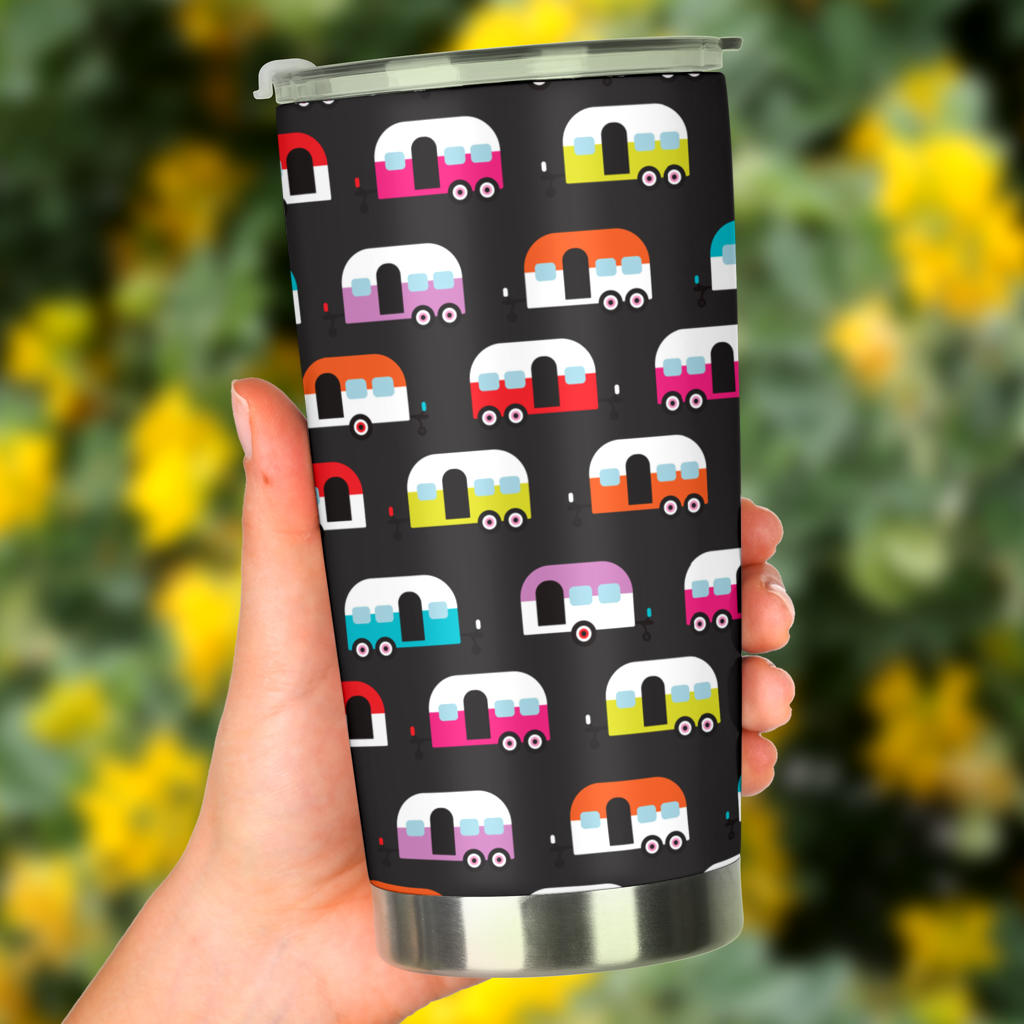 Camper Caravan Pattern Tumbler