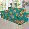 Hot Dog Pattern Print Design 03 Sofa Slipcover