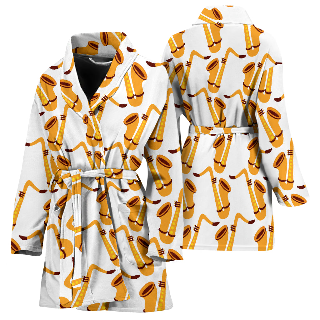 Saxophone Print Design LKS404 Women Bathrobe
