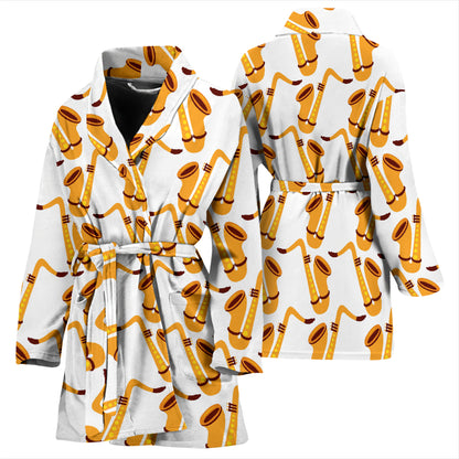 Saxophone Print Design LKS404 Women Bathrobe