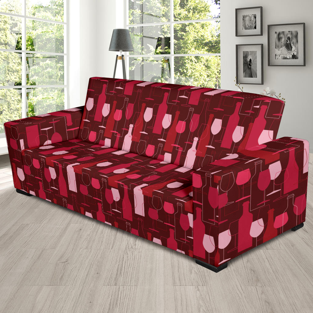 Wine Print Design LKS304 Sofa Slipcover