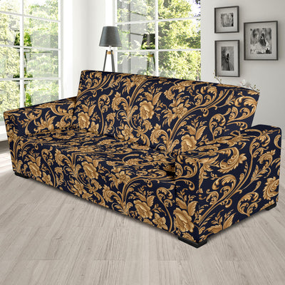 Baroque Golden Pattern Print Design 03 Sofa Slipcover