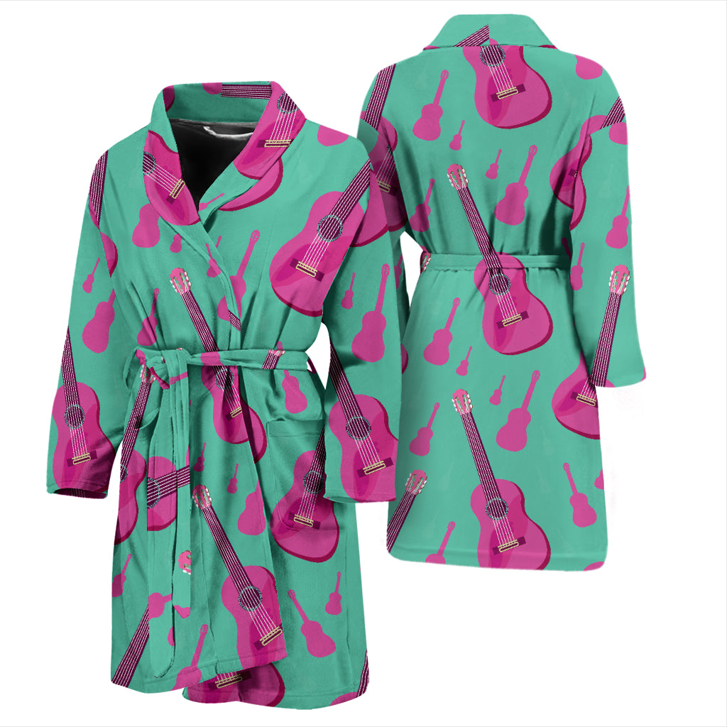 Acoustic Guitar Print Design LKS405 Men Bathrobe