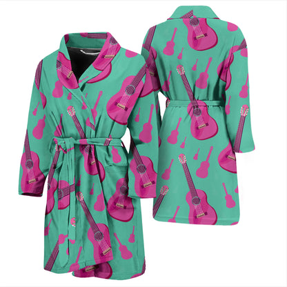Acoustic Guitar Print Design LKS405 Men Bathrobe