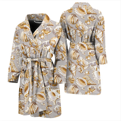 Seashell Print Design LKS309 Men Bathrobe