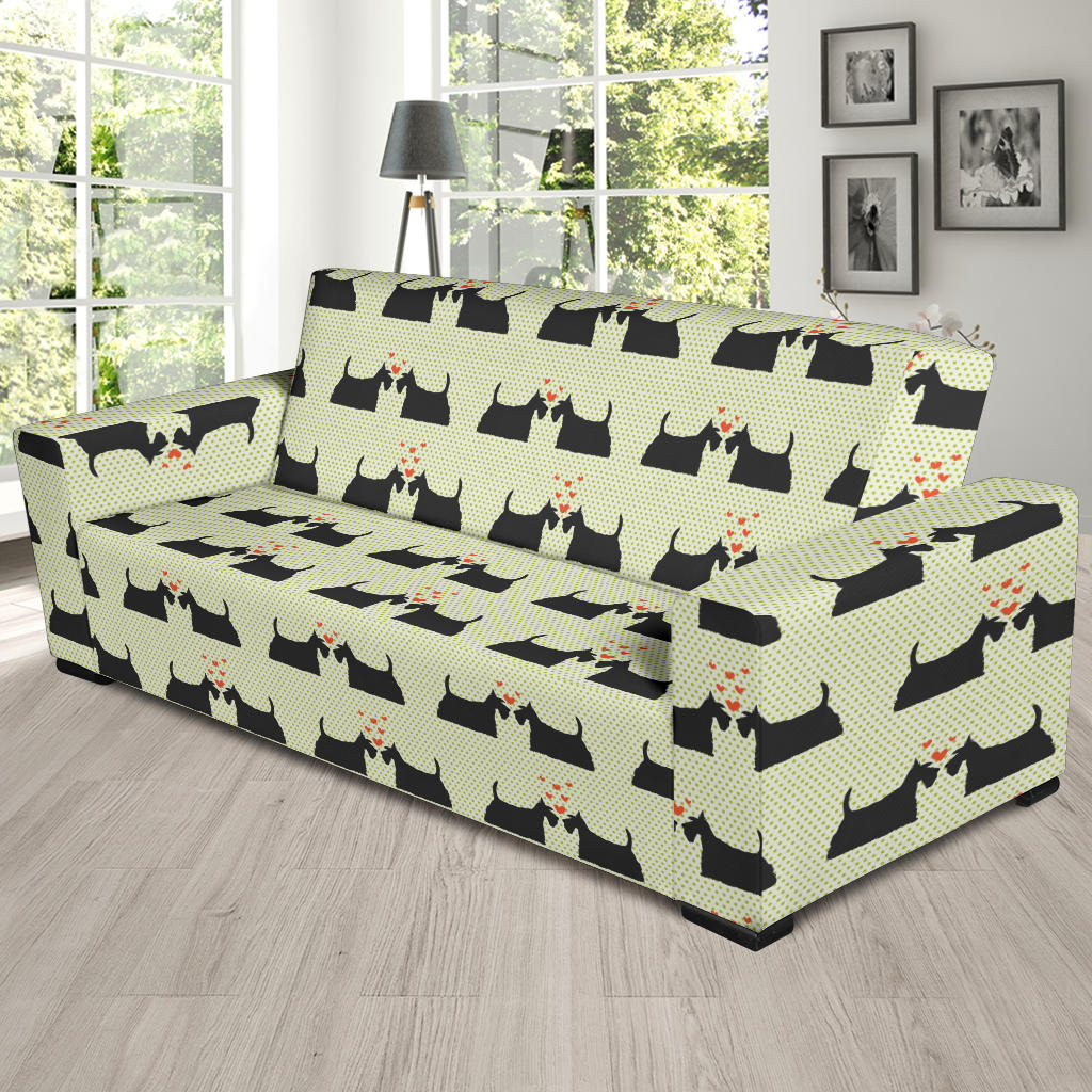Scottish Terriers Print Design LKS304 Sofa Slipcover