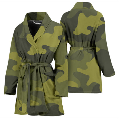 Military Camouflage Pattern Print Design 02 Women Bathrobe