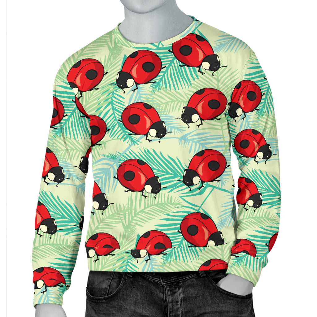 Ladybug Cute Print Pattern Men Long Sleeve Sweatshirt