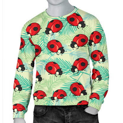 Ladybug Cute Print Pattern Men Long Sleeve Sweatshirt