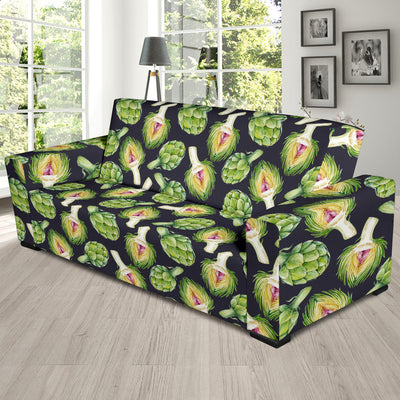 Artichoke Pattern Print Design 01 Sofa Slipcover